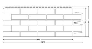Панель фасадная Гранд Лайн клинкерный кирпич премиум чертеж
